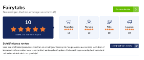 Bekijk de reviews van Fairytabs.